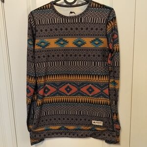 Burton Geometric Pattern Long Sleeve Shirt